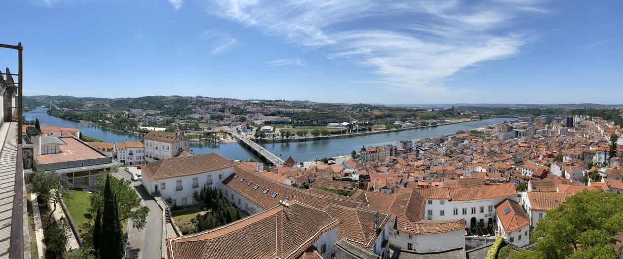 Universiteit Coimbra uitzicht over de stad